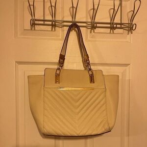 White tote bag purse